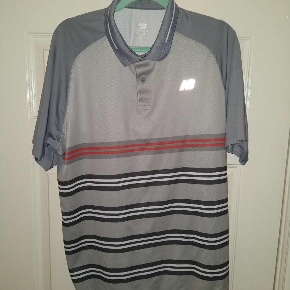 New Balance Short Sleeve Polo Golf Shirt Men's sz Large.